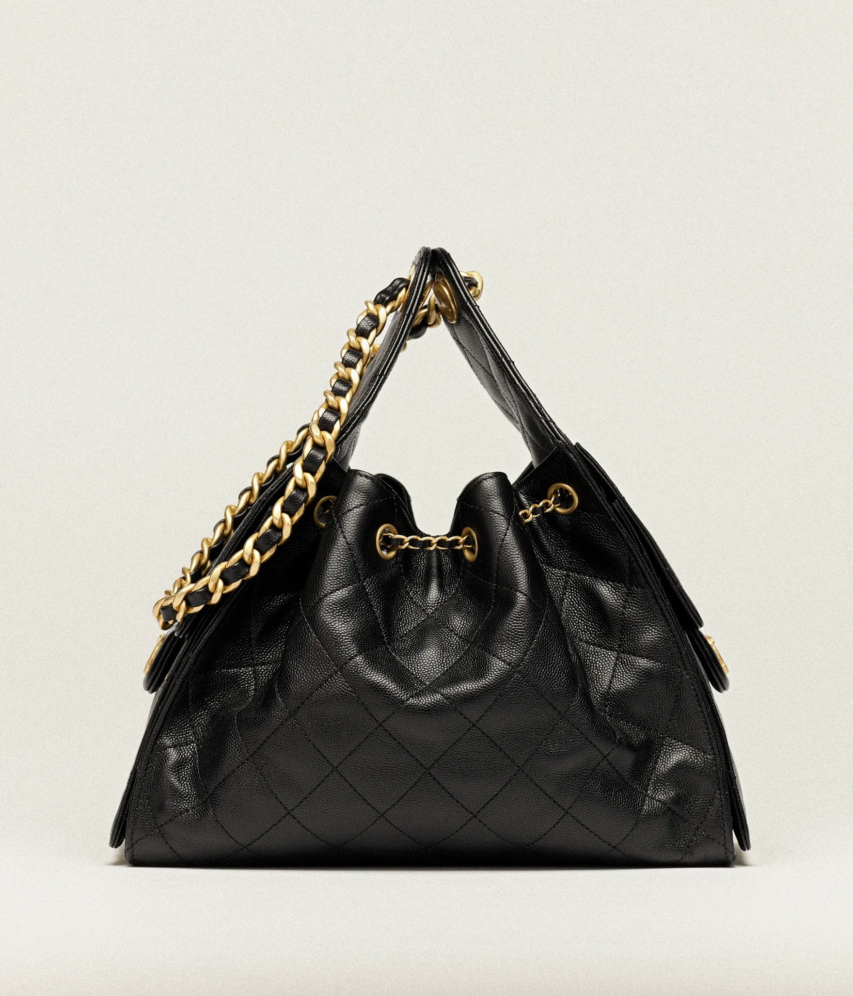 Chanel 25 Hobo Bag Quilted Caviar Small