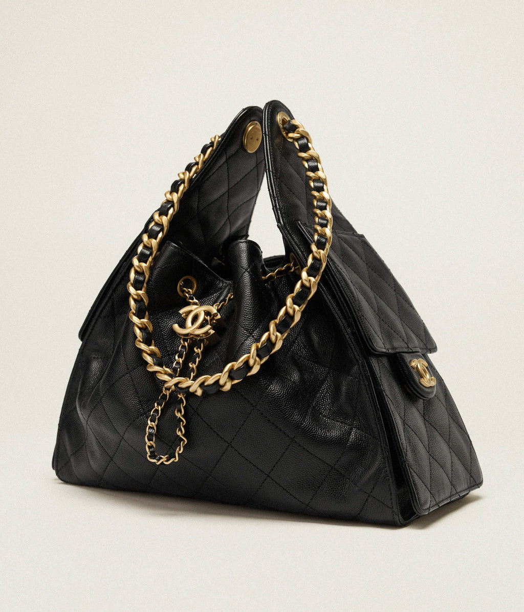 Chanel 25 Hobo Bag Quilted Caviar Small