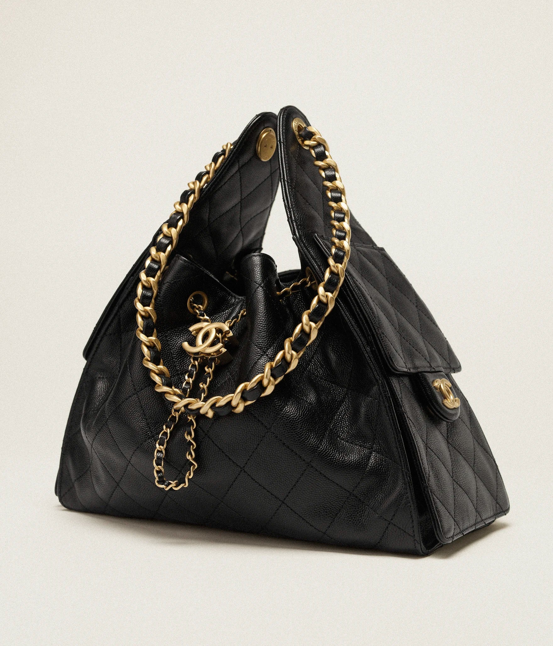 Chanel 25 Hobo Bag Quilted Caviar Small
